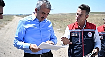 Vali Sezer, Demirhanlı Havaalanı'nda İncelemelerde Bulundu