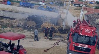 Kavuncu Mahallesi'nde Saman Balyaları Küle Döndü