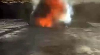 Kurtalan'da iş makinesi yangını