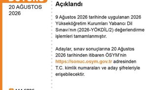 ÖSYM, 2026-YÖKDİL/2 Sonuçlarını Açıkladı