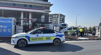 Edirne'de Tır-Motosiklet Kazası Kamerada