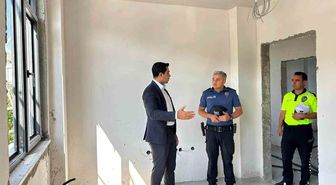 Kemah’ta Emniyet Hizmet Binası İnşaatında İnceleme