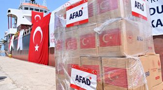 AFAD'dan Lübnan'a 40 palet ilaç yardımı