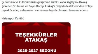 Atakaş Şirketler Grubu, Hatayspor’a sırt sponsoru oldu