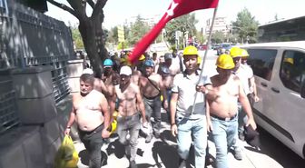 Madenciler Bakanlık Önünde 12. Gün: 'Hakkımızı Almadan Dönmeyeceğiz'