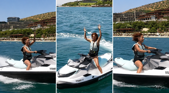 Yıldız Tilbe’den jet ski şovu! “Yapay zeka” diyenlere böyle yanıt verdi