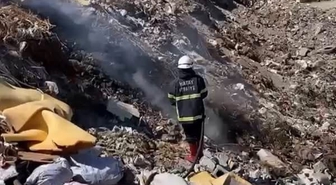 Erzin'de çöplük yangını kontrol altına alındı