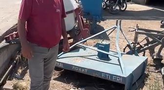 Serik'te Kontrolden Çıkan Otomobil Tarım Aletleri Satılan İş Yerine Girdi