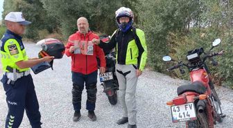 Kütahya'da Motosiklet Sürücülerine Özel Trafik Denetimi ve Bilgilendirme