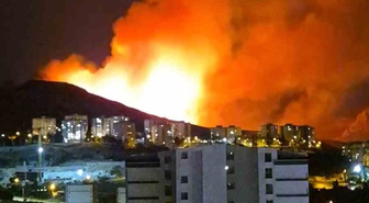 Ankara’da ağaçlık alanda yangın