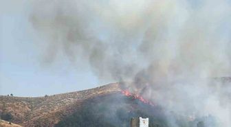 Bingöl Genç'te örtü yangınına müdahale sürüyor