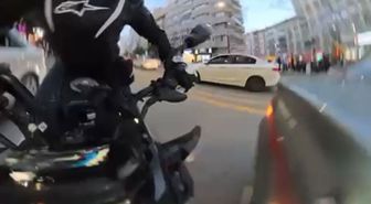 Sivas'ta Motosiklet Kazası Kamerada