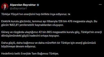 Türkiye'nin Elektrik Kurulu Gücü 126 Bin 476 Megavata Ulaştı