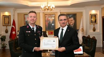 Erzurum İl Jandarma Komutanı Uğurlu, Vali Baruş'a Veda Ziyaretinde Bulundu
