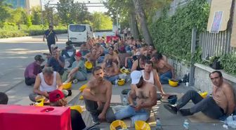 Maden işçilerinin Bakanlık önündeki direnişi 15. günde