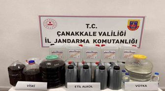 Çanakkale'de Kaçak Alkol Operasyonu: Çok Sayıda Malzeme Ele Geçirildi