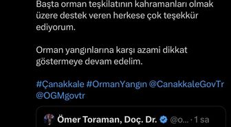 Ayvacık'ta Yangın Kontrol Altında