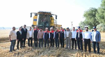 Erzurum'da Vali Baruş, Öğrencilerle Buğday Hasadına Katıldı