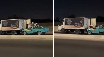 Seyir halindeki kamyondan ürünleri çalıp kaçtılar
