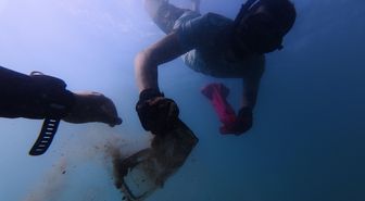 Bodrum'da Deniz Dibi Temizliği: 75 kg Atık Toplandı