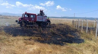 Dörtdivan'da Anız Yangını Büyümeden Söndürüldü