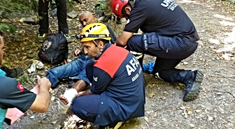 Bursa'da dağlık alanda mahsur kalan 2 kişiye ekipler ulaştı