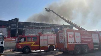 Gaziantep'te Elyaf Fabrikasında Yangın