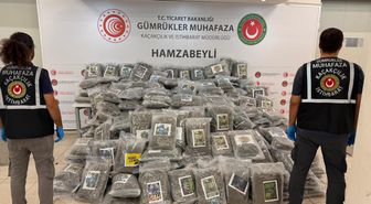 Hamzabeyli Sınır Kapısı'nda TIR'da 287 kilo 910 gram esrar ele geçirildi