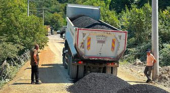 Düzce'de Dört Köyün Yolu Yenilendi