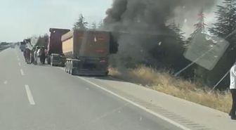 Eskişehir'de Tır Yangını Büyümeden Söndürüldü