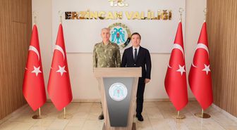 3. Ordu Komutanı Tümgeneral Burhan Aktaş, Erzincan Valisi'ni Ziyaret Etti