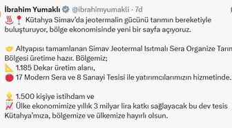 Simav Jeotermal Seracılık Bölgesi Üretime Hazır