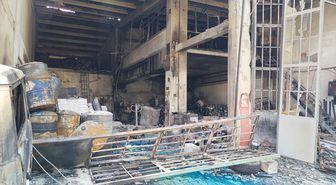 İnegöl'de Boya İş Yerinde Yangın