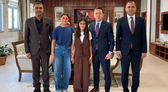 Görme Engelli Kayser Taş'a Kaymakamdan Tebrik