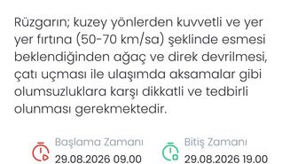 Denizli'ye Fırtına Uyarısı: Yarın Kuvvetli Rüzgar Bekleniyor