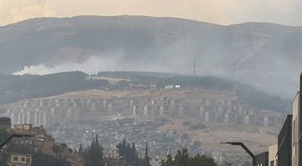 Kahramanmaraş'ta Ahır Dağı'nda Orman Yangını