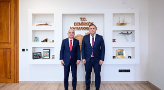 Vali Turan'dan Kaymakam Erdem'e başarı ziyareti