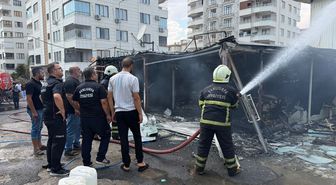 Şanlıurfa'da Oto Yıkamada Yangın