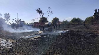 Efeler'de Zeytinlik Yangını Evlere Sıçramadan Söndürüldü