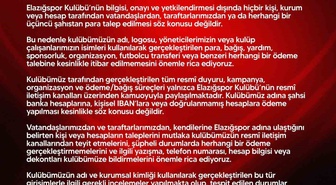 Elazığspor'dan Dolandırıcılık Uyarısı: 'Adımızı Kullanarak Para İstemeyin'