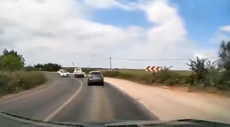 Karacabey'de Viraj Kazası Kamerada