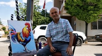 Emekli marangozun duvar resimleri Yozgat'ı süslüyor