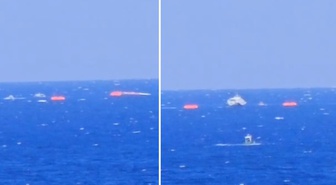 Girne açıklarında batan yolcu gemisinden ilk görüntü