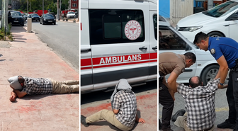 Kaldırımda sızan alkollü vatandaş ekiplere zor anlar yaşattı