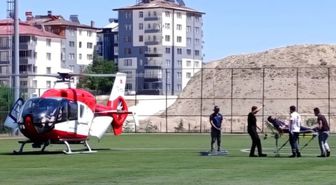 Şeker komasına giren hastaya ambulans helikopter yetişti