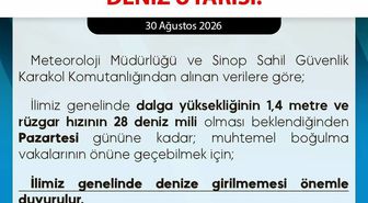 Sinop Valiliği'nden Deniz Uyarısı: 31 Ağustos'a Kadar Denize Girmeyin