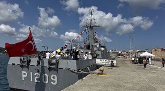 Sinop'ta Zafer Bayramı'nda TCG-KİLİMLİ Gemisi Ziyarete Açıldı