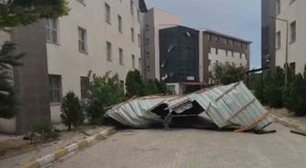Van'da Şiddetli Fırtına: Çatılar Uçtu, Ağaçlar Devrildi