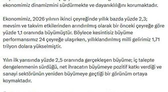 Cevdet Yılmaz: Türkiye ekonomisi küresel belirsizliklere karşı dayanıklılığını sürdürüyor