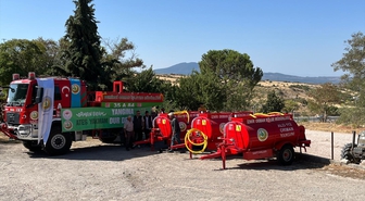 Manisa'nın 3 Mahallesine Yangın Tankeri